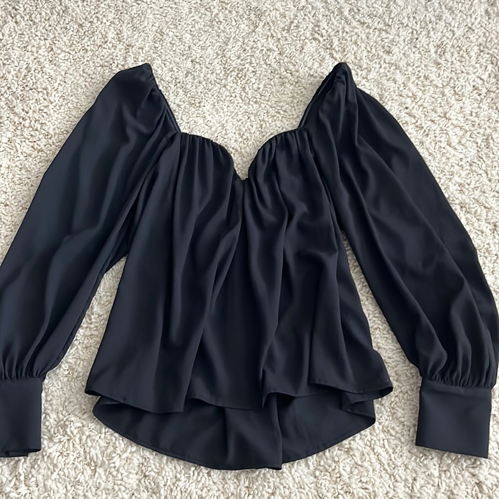 Zara black sweetheart top